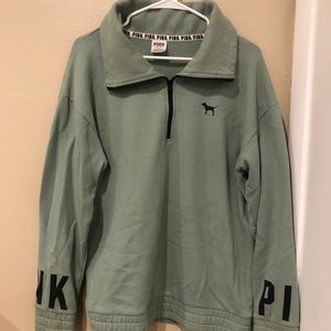 Sage Green Collared Sweatshirt